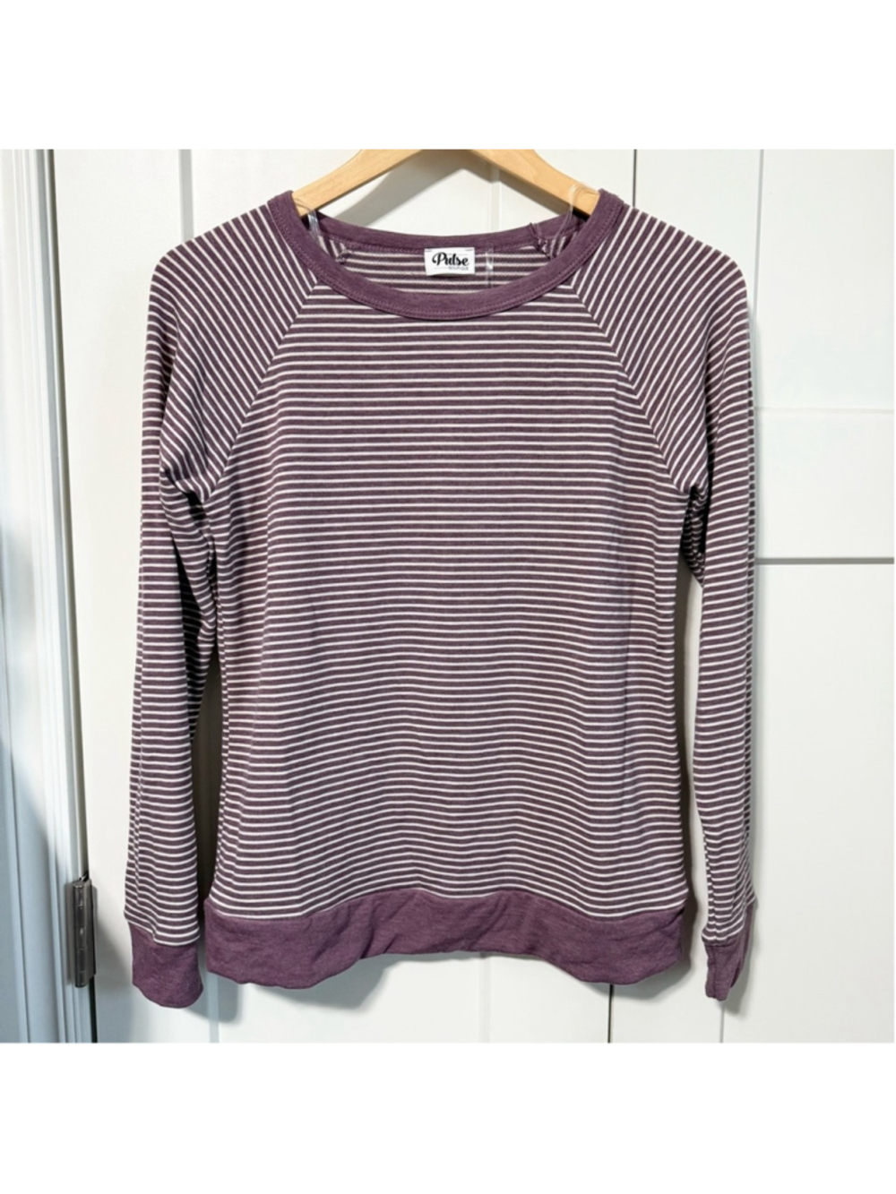 The Pulse Boutique Striped Light Plum Long Sleeve Top New size XS